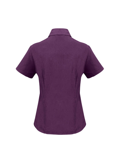 Biz Collection Womens Oasis Short Sleeve Shirt - Grape