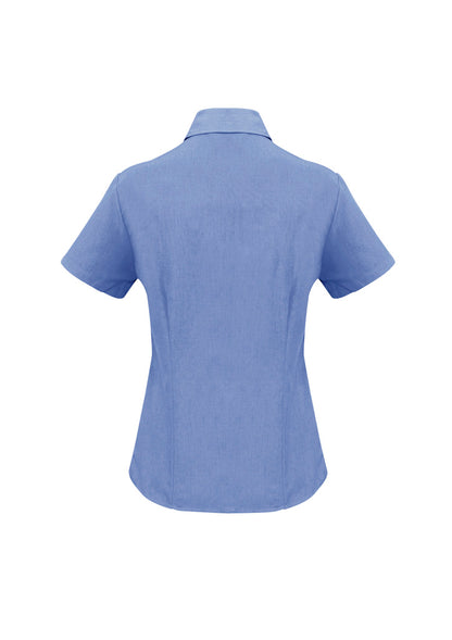 Biz Collection Womens Oasis Short Sleeve Shirt - Mid Blue