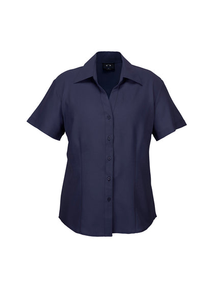 Biz Collection Womens Oasis Short Sleeve Shirt - Navy