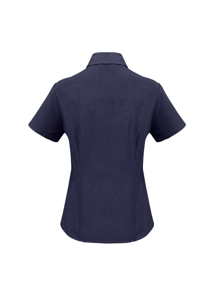 Biz Collection Womens Oasis Short Sleeve Shirt - Navy
