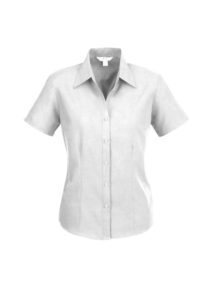 Biz Collection Womens Oasis Short Sleeve Shirt - White