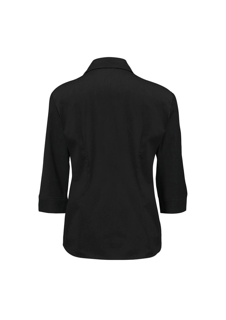 Biz Collection Womens Metro 3/4 Sleeve Shirt - Black