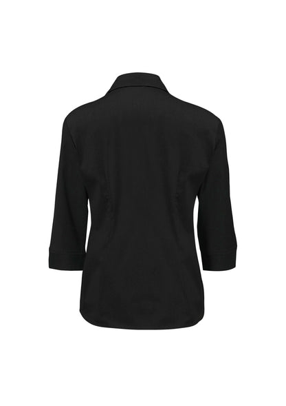 Biz Collection Womens Metro 3/4 Sleeve Shirt - Black