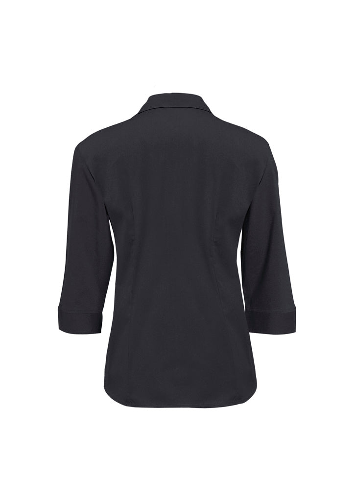 Biz Collection Womens Metro 3/4 Sleeve Shirt - Charcoal