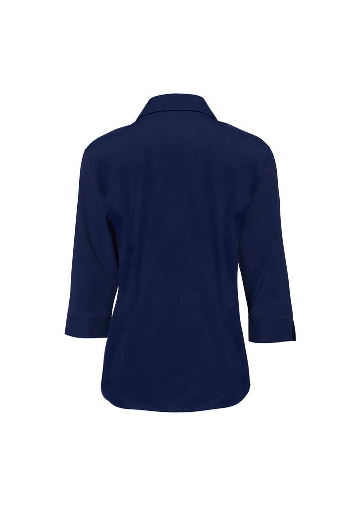 Biz Collection Womens Metro 3/4 Sleeve Shirt - Navy