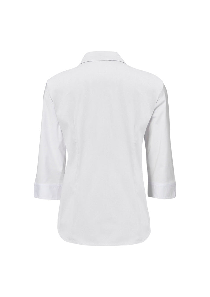 Biz Collection Womens Metro 3/4 Sleeve Shirt - White