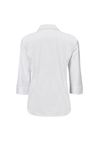 Biz Collection Womens Metro 3/4 Sleeve Shirt - White