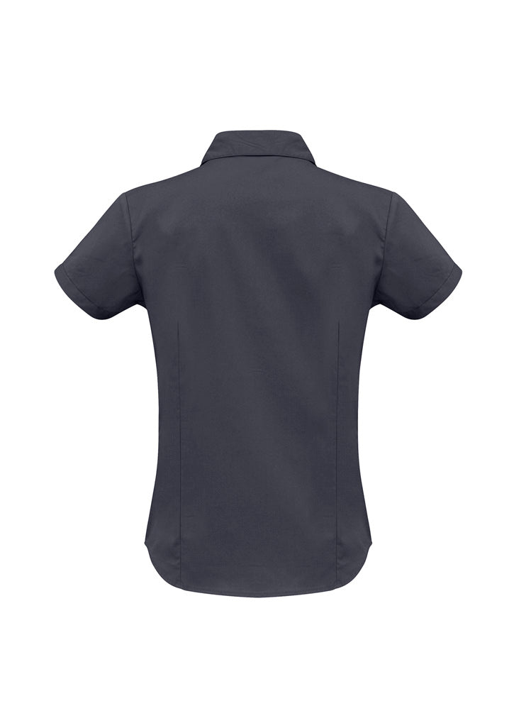 Biz Collection Womens Metro Short Sleeve Shirt - Charcoal