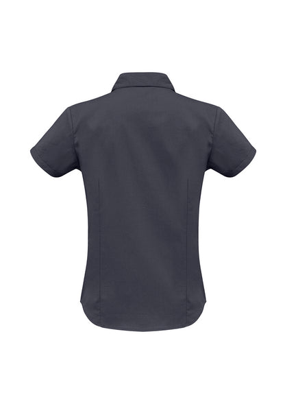 Biz Collection Womens Metro Short Sleeve Shirt - Charcoal