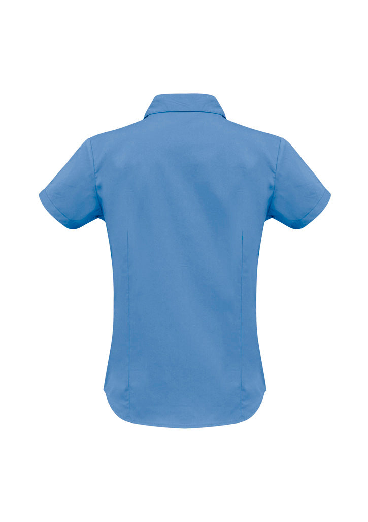Biz Collection Womens Metro Short Sleeve Shirt - Mid Blue