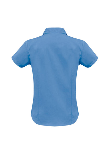 Biz Collection Womens Metro Short Sleeve Shirt - Mid Blue
