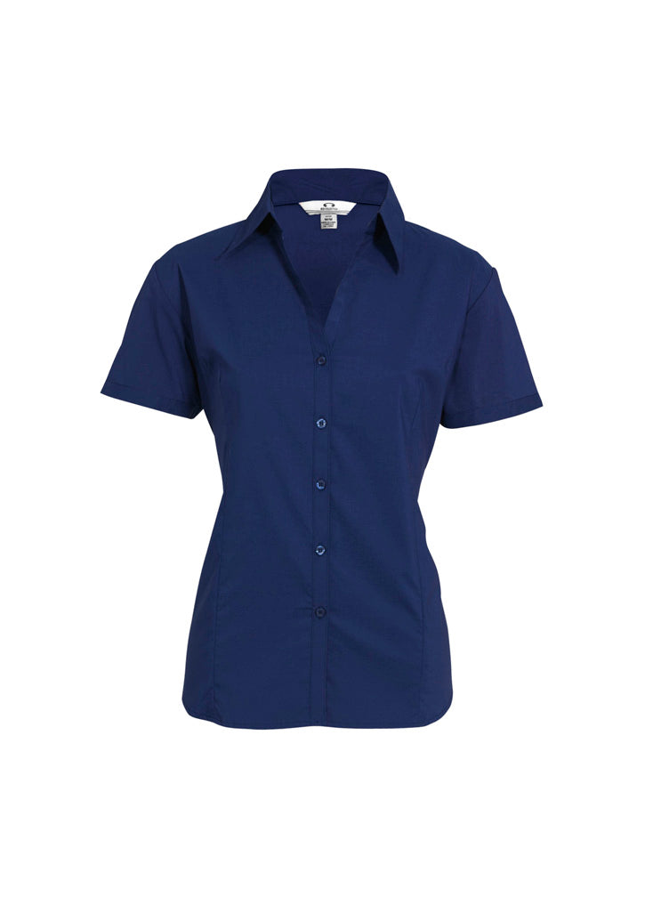 Biz Collection Womens Metro Short Sleeve Shirt - Royal
