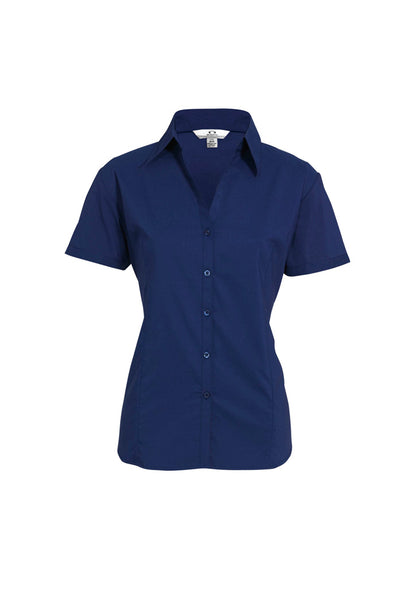 Biz Collection Womens Metro Short Sleeve Shirt - Royal