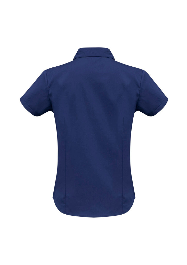 Biz Collection Womens Metro Short Sleeve Shirt - Royal