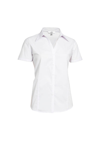 Biz Collection Womens Metro Short Sleeve Shirt - White