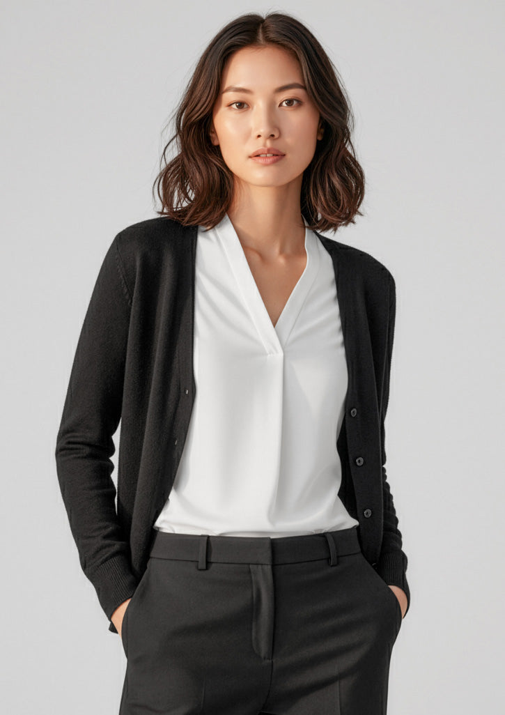 Biz Collection Womens Roma Knit Cardigan - Black