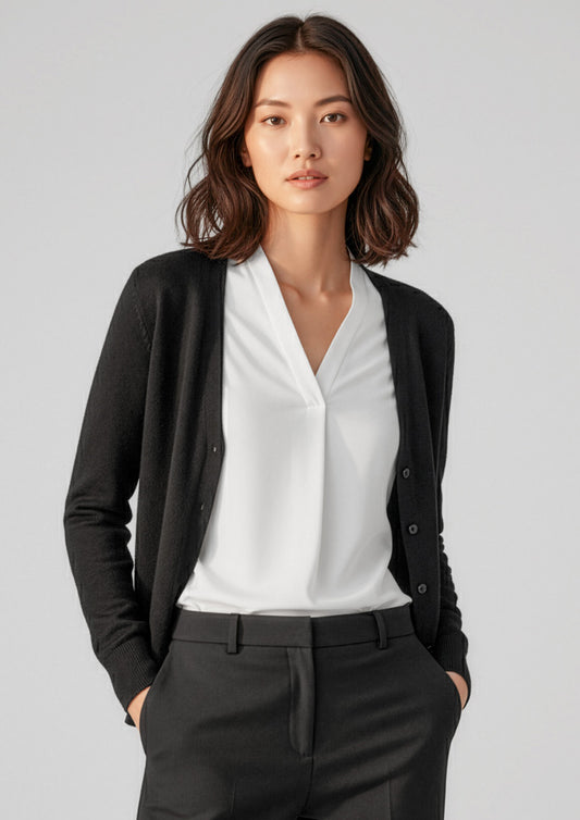 Biz Collection Womens Roma Knit Cardigan - Black