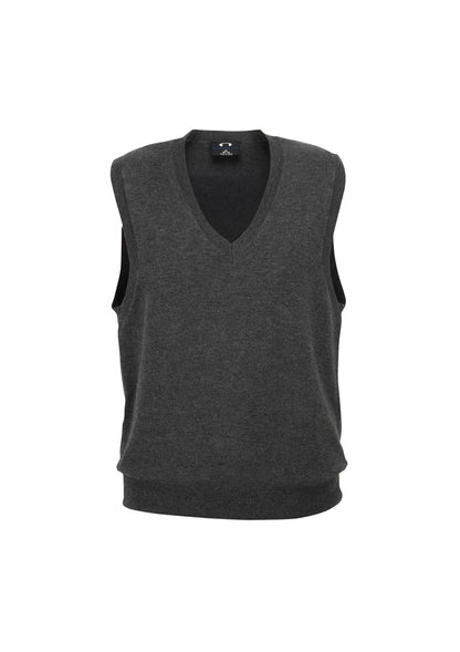 Biz Collection Womens V-Neck Knit Vest - Charcoal