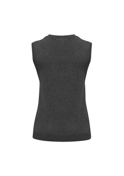Biz Collection Womens V-Neck Knit Vest - Charcoal