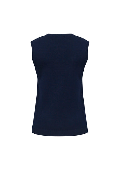 Biz Collection Womens V-Neck Knit Vest - Navy