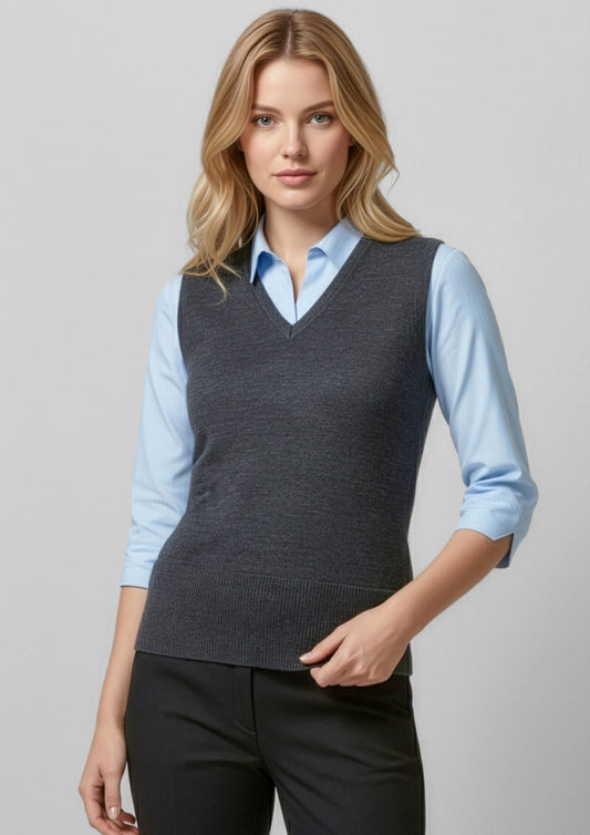 Biz Collection Womens Milano Vest - Charcoal
