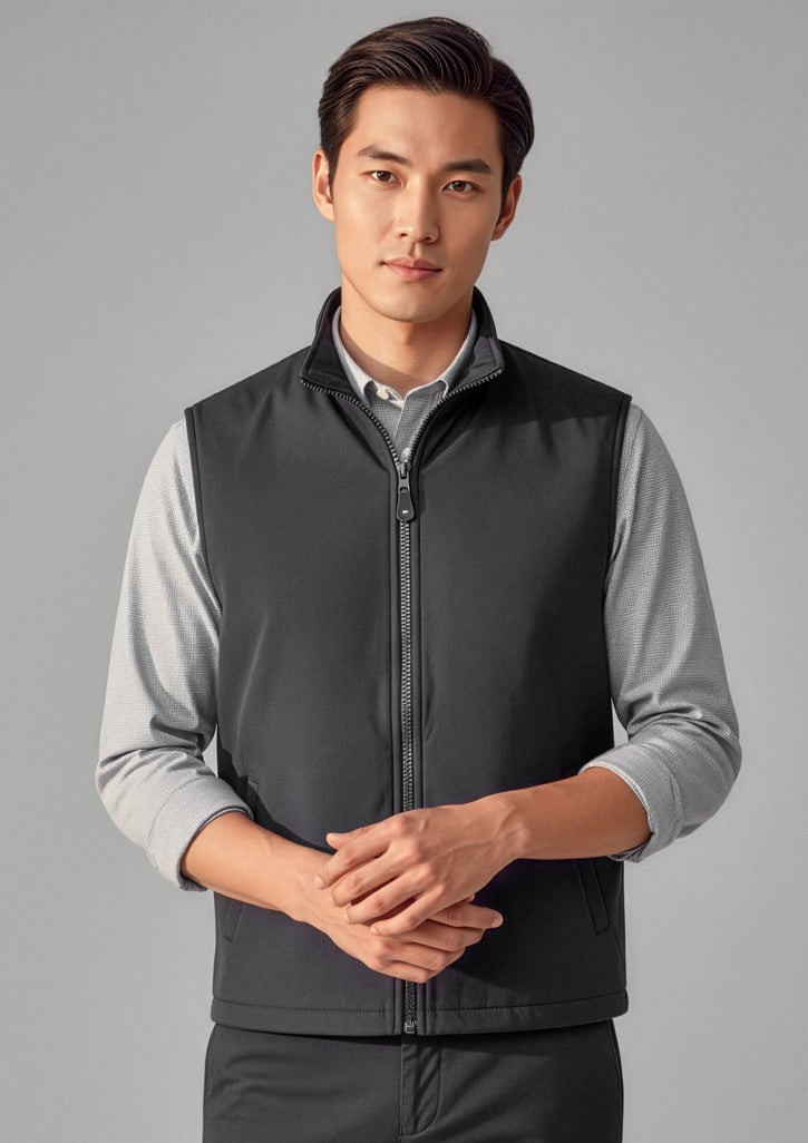 Biz Collection Unisex Reversible Fleece Vest - Black