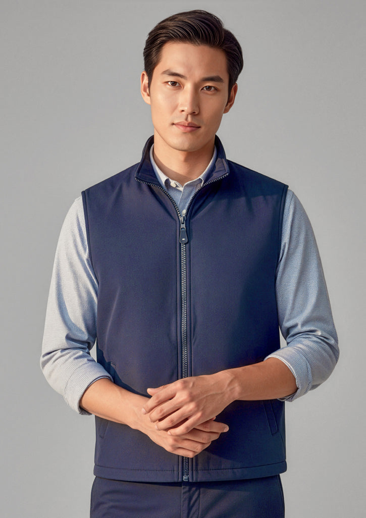 Biz Collection Unisex Reversible Fleece Vest - Navy