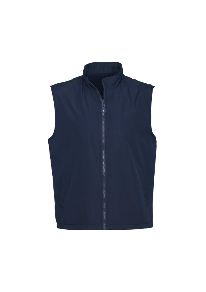 Biz Collection Unisex Reversible Fleece Vest - Navy