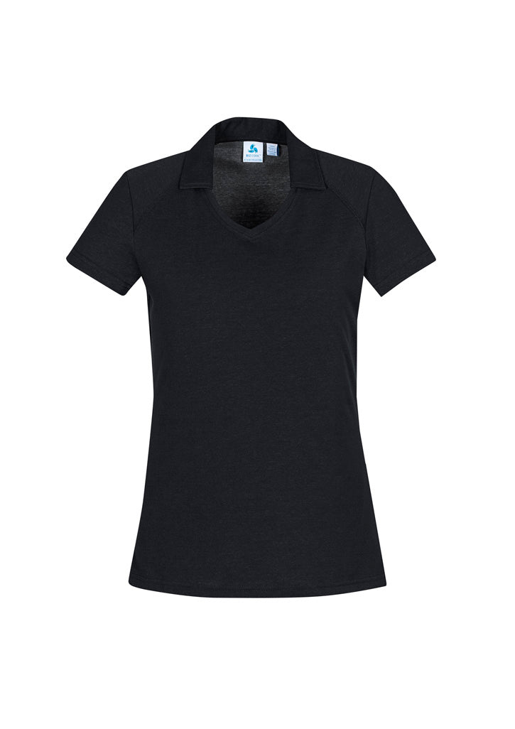 Biz Collection Womens Byron Short Sleeve Polo - Steel Blue