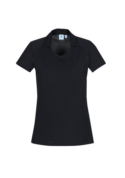 Biz Collection Womens Byron Short Sleeve Polo - Steel Blue