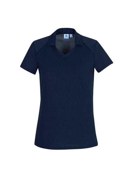 Biz Collection Womens Byron Short Sleeve Polo - Navy