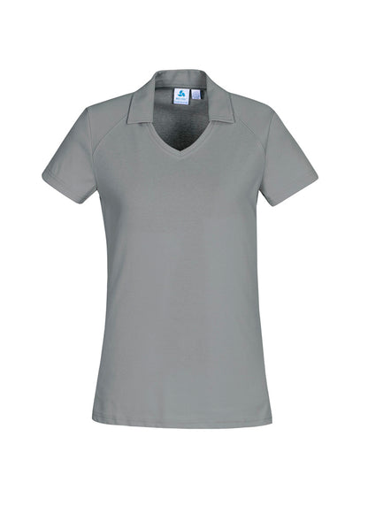 Biz Collection Womens Byron Short Sleeve Polo - Silver