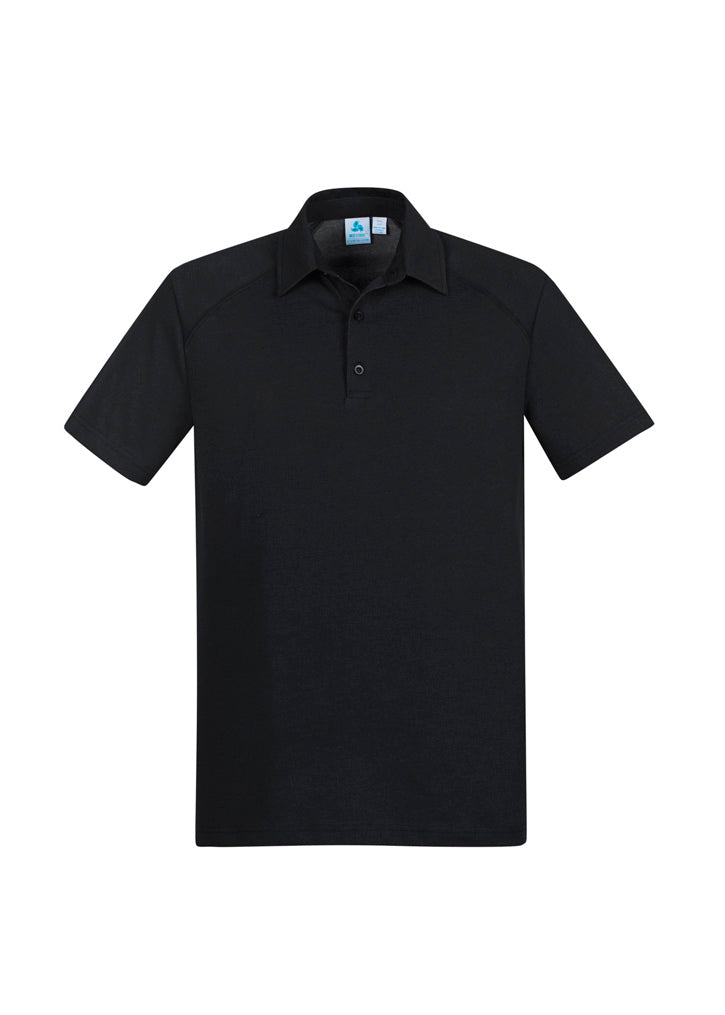 Biz Collection Mens Byron Short Sleeve Polo - Black