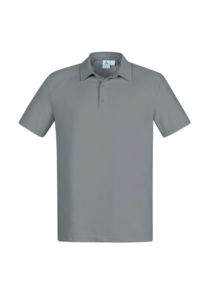 Biz Collection Mens Byron Short Sleeve Polo - Silver