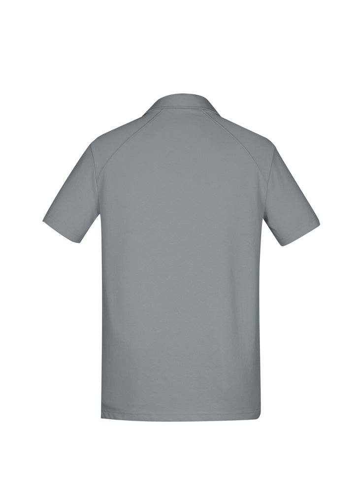Biz Collection Mens Byron Short Sleeve Polo - Silver