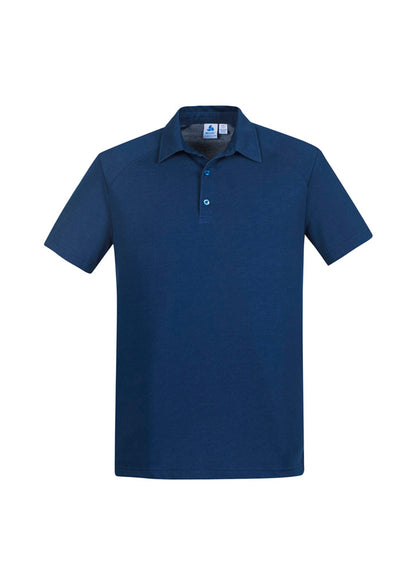 Biz Collection Mens Byron Short Sleeve Polo - Steel Blue