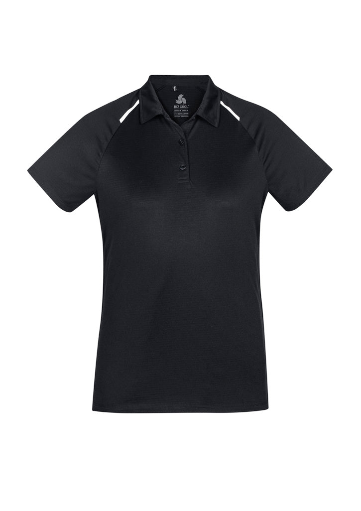 Biz Collection Womens Academy Short Sleeve Polo - Navy/Teal