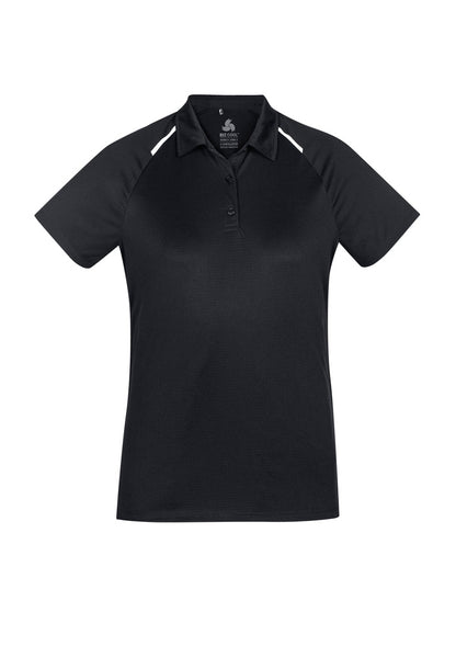 Biz Collection Womens Academy Short Sleeve Polo - Navy/Teal