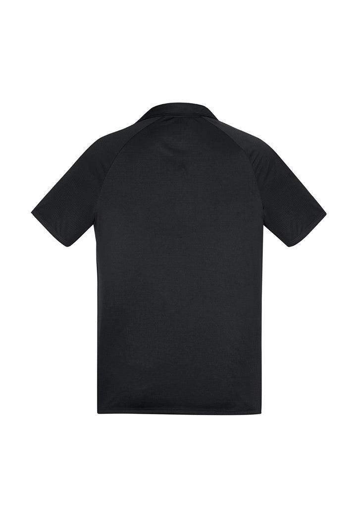 Biz Collection Mens Academy Short Sleeve Polo - Black/White