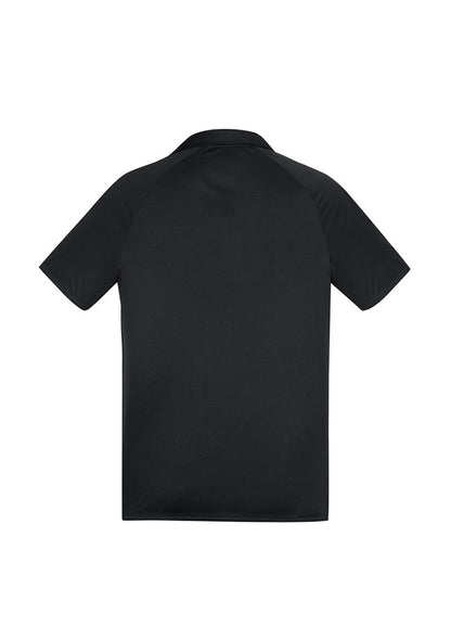 Biz Collection Mens Academy Short Sleeve Polo - Black/White