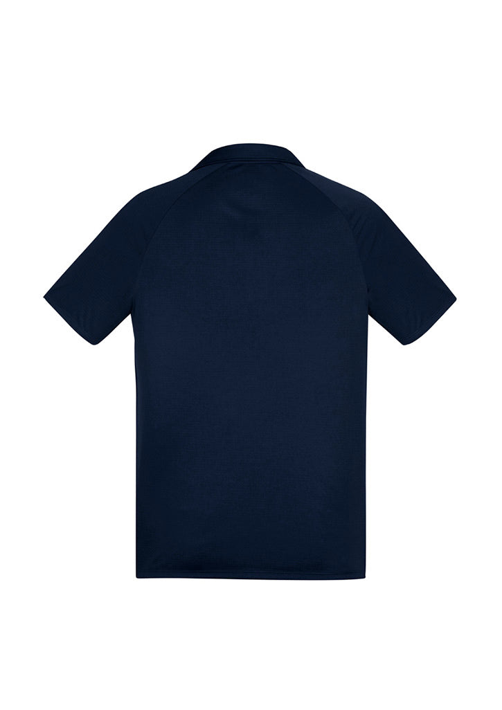 Biz Collection Mens Academy Short Sleeve Polo - Navy/White