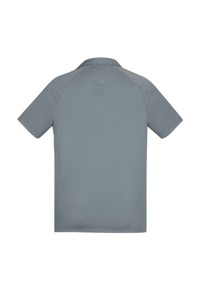 Biz Collection Mens Academy Short Sleeve Polo - Silver/Charcoal