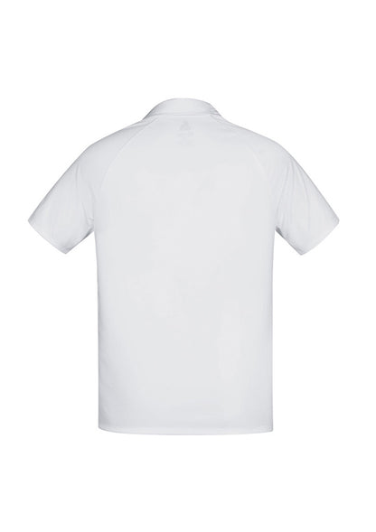 Biz Collection Mens Academy Short Sleeve Polo - White/Silver