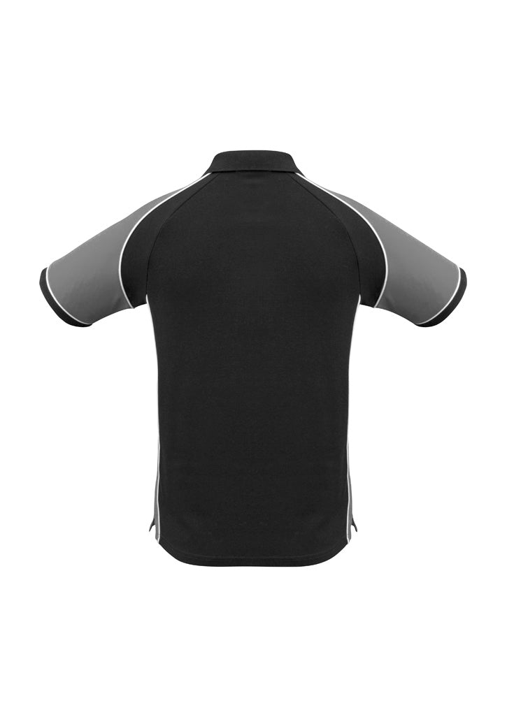 Biz Collection Mens Nitro Short Sleeve Polo - Black/Grey/White