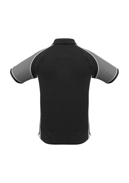 Biz Collection Mens Nitro Short Sleeve Polo - Black/Grey/White