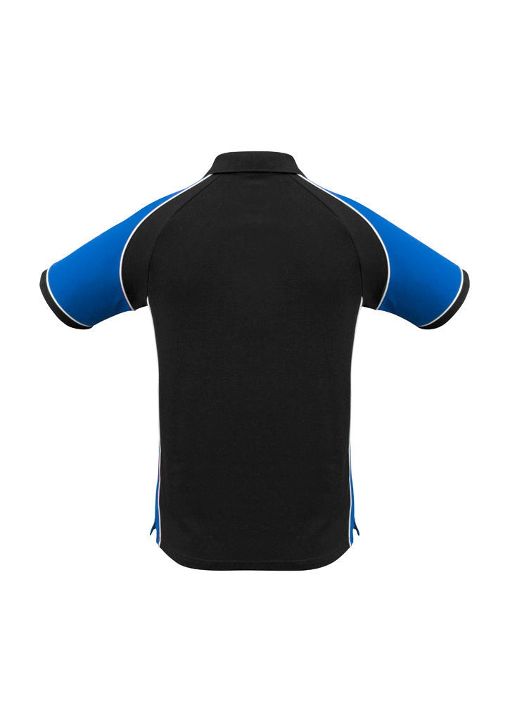 Biz Collection Mens Nitro Short Sleeve Polo - Black/Royal/White