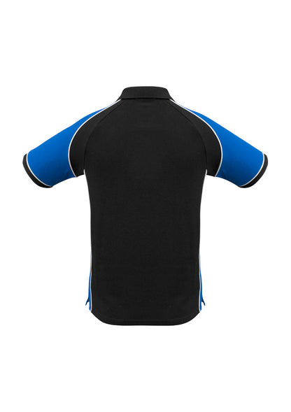 Biz Collection Mens Nitro Short Sleeve Polo - Black/Royal/White