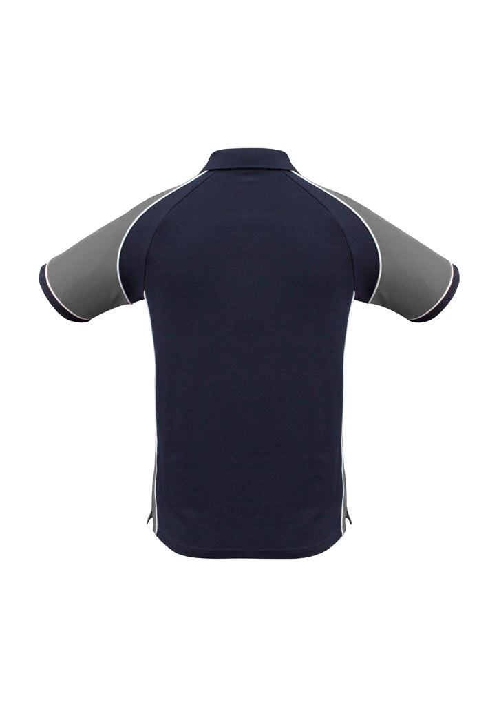 Biz Collection Mens Nitro Short Sleeve Polo - Navy/Grey/White