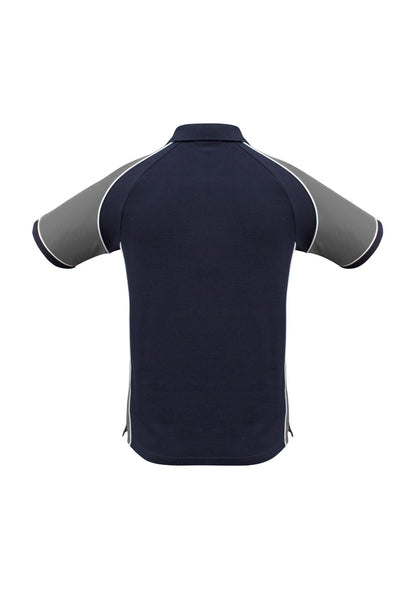 Biz Collection Mens Nitro Short Sleeve Polo - Navy/Grey/White