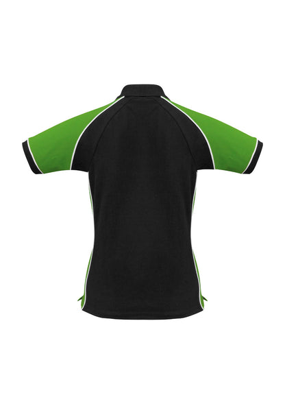 Biz Collection Womens Nitro Short Sleeve Polo - Black/Green/White